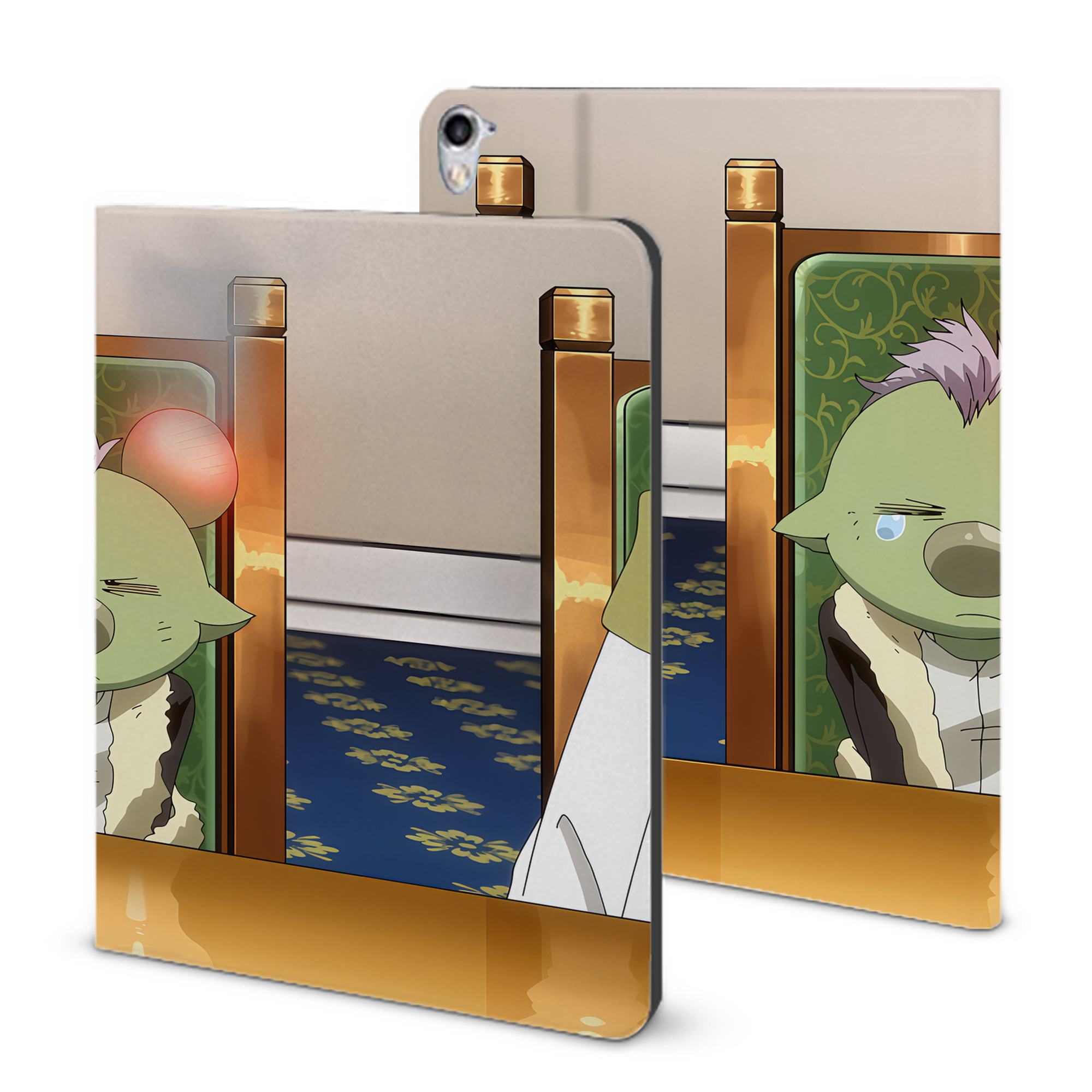（画像用） 転スラ Regarding Reincarnated to Slime IPad ケース ブック型 PUレザー TPU 耐衝撃 軽量 薄型 ペン収納なし 全面保護 IPad 各モデル対応